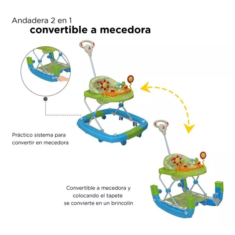 D'bebé Andadera Mecedora D Bebe Sunshine 2 En 1 Baston