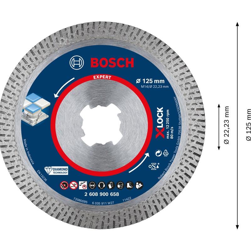 Bosch Professional 1 x Expert HardCeramic X-Lock Diamond Cutting Discs