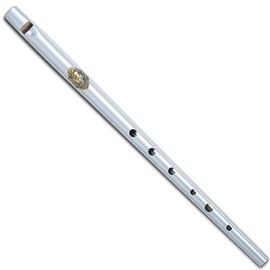 Black/Silver Metal Ireland Flute Clarke Tinwhistle Irish Whistle Flute in C/D Key (Silver Key D)