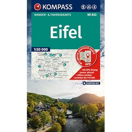KOMPASS Wanderkarten-Set 833 Eifel (4 Karten) 1:50.000: Wander- und Fahrradkarte in einem - inklusive Offline-Verwendung in der KOMPASS-App. Wander-& Radwege. Langlaufen.