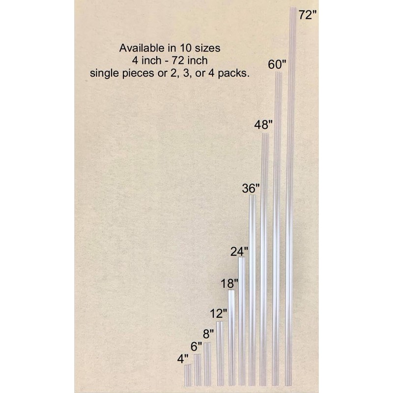 DistinctAndUnique Clear PVC Piano Style Living Hinge for 1/4" (6mm)