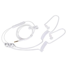 Mobile Dual Spiral Earphones with Radiation-Free Air and Acoustic Tube with Built-in Microphone for Most Smartphones
