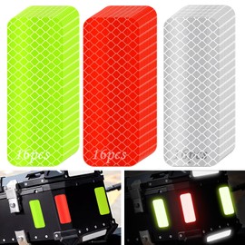 Reflective Tape 1.2″ x 3.15″ (Red, White, Green) - 48 Pack High-Intensity Safety Stickers for Cars, Trucks, Motorcycles – Waterproof, Easy to Apply