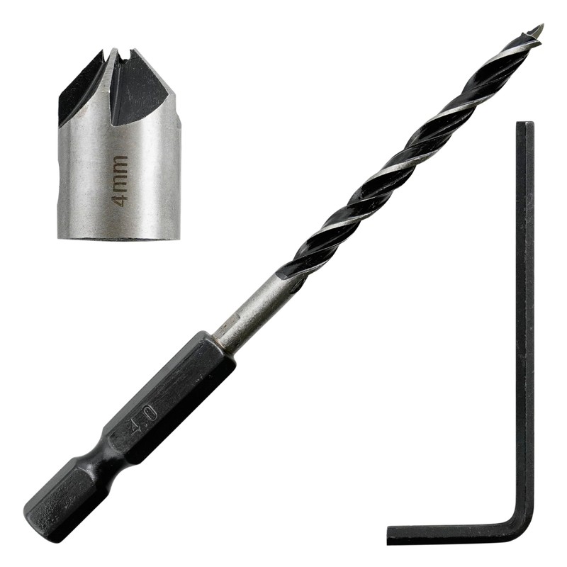 iHelp IH-681 Hexagonal Shaft Drill for Wood, 0.2 inch (4