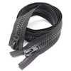 MebuZip 85 cm #10 Zip Plastic 2 Way Separable Black