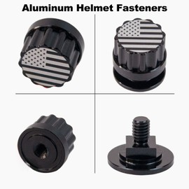 Black Welding Hood Pipeliner Helmet Fasteners, 1Pair Aluminum USA Flag Pattern Helmet Pipeliner Headgear Replacement Parts Accessories Screws Flip Hood, Anti-Rust, Non-Slip