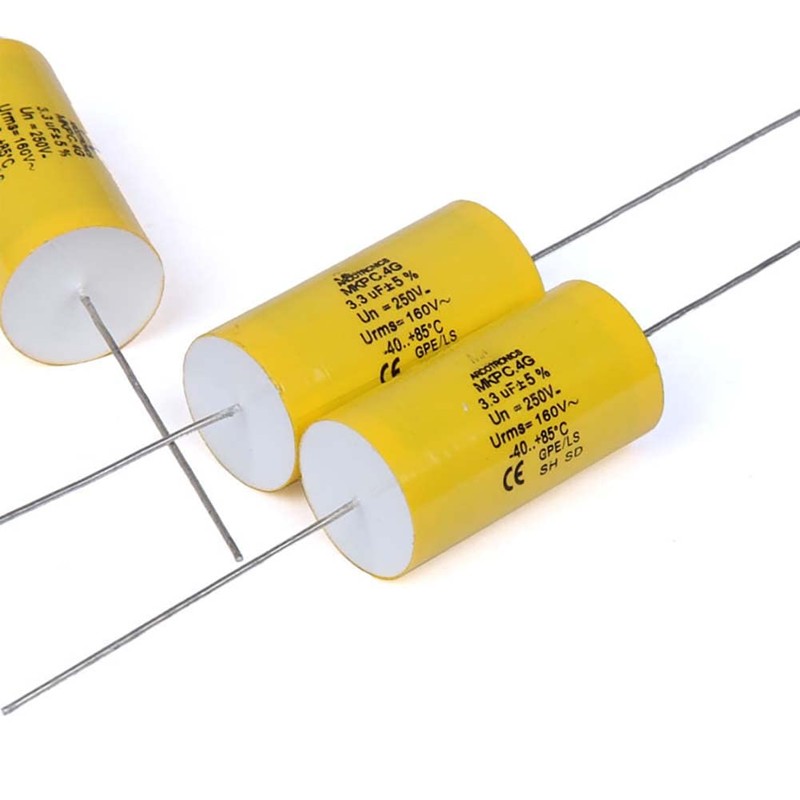 YEGAFE 2pcs 3.3uF 250V Axial Audio Speaker Crossover stepless Film