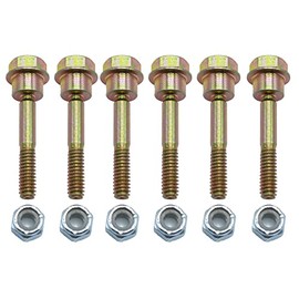 （Pack of 6 ） 580790401 588077502 Replacement Shear Bolts & Nuts Kit for Husqvarna 539976978, 595086601 2 Stage Snow Blowers/Snow Throwers 570XP 575XP 576XP