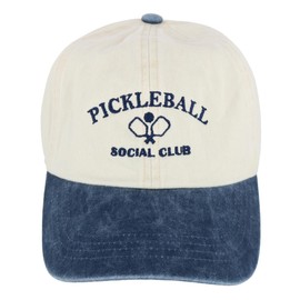 David & Young Unisex Pickleball Social Club Two Toned Baseball Hat, Navy