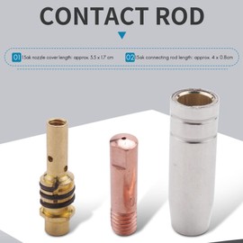 Plroinp Mig Welding Nozzles for Welding Machine 16 Pcs Tips for Mig Welding Machine - 0.8mm