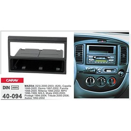 Campervan 40 – 094 DIN Car Radio Fascia for Mazda Familia 323 2000-2003, 626, Capella 1999-2002, Demio 1997-2002, 98-04, Millenia 1995-2002 MPV 1996-1999, MX-5, Miata 2000-2005, Protege '94 to' 04; Tray in Tribute 2000 2006; XEDOS 1992 – 2002