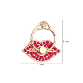 Jagowa 3 Pcs Cell Phone Ring Holder Heart Metal Rhinestone 360 Degree Rotation Finger Ring for All Smartphones (Red, White, Pink)