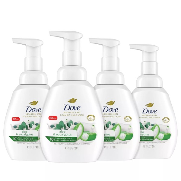 Dove Aloe Eucalyptus Foaming Hand Wash Pack Of 4 Moisturizing