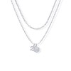 PAVOI Rhodium Plated Initial Letter Pendant Layered Necklace for Women