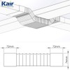 Kair Rectangular Flexible Bend 150mm x 70mm - 500mm Length