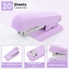 SKYDUE Purple Desk Accessories, Purple Office Supplies Set, Stapler, Tape