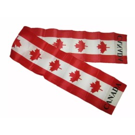 RFCO Canada Canadian Maple Leaf Printed Knitted Style Scarf 6.5x60.5