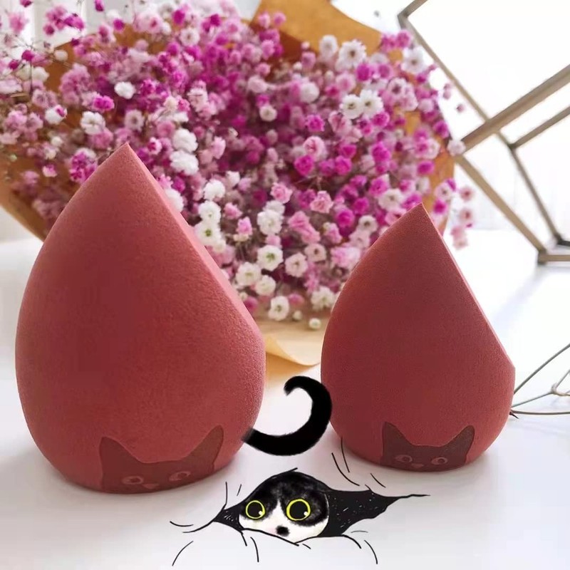 PROFFECTIVE 3D Cat Sponge (3 P), Inflatable with Water, Makeup