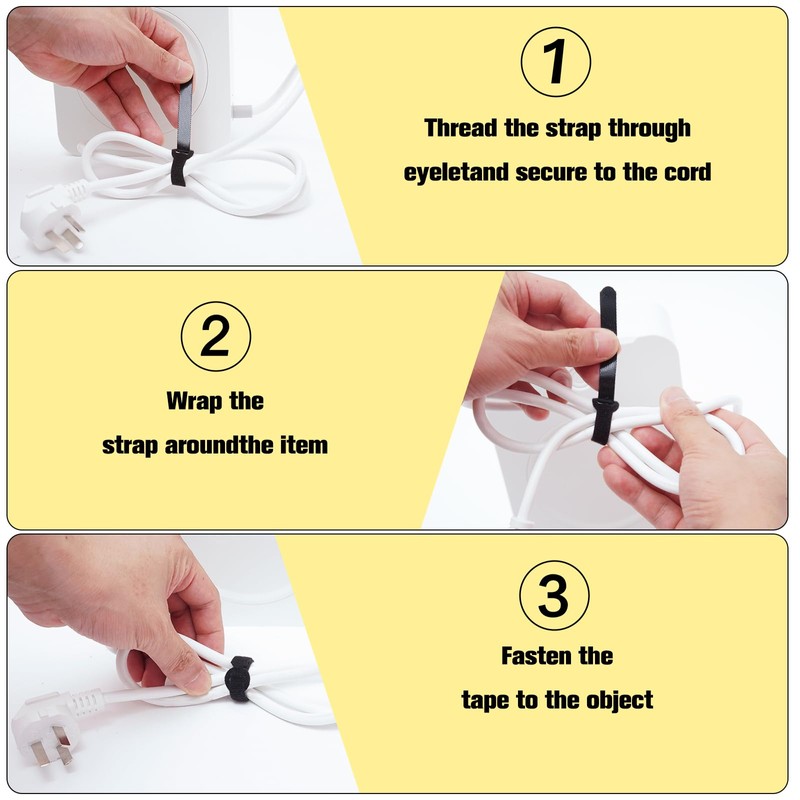 Reusable Cable Ties, 6-Inch Fastening Cable Straps Cable Management, Multi-Purpose