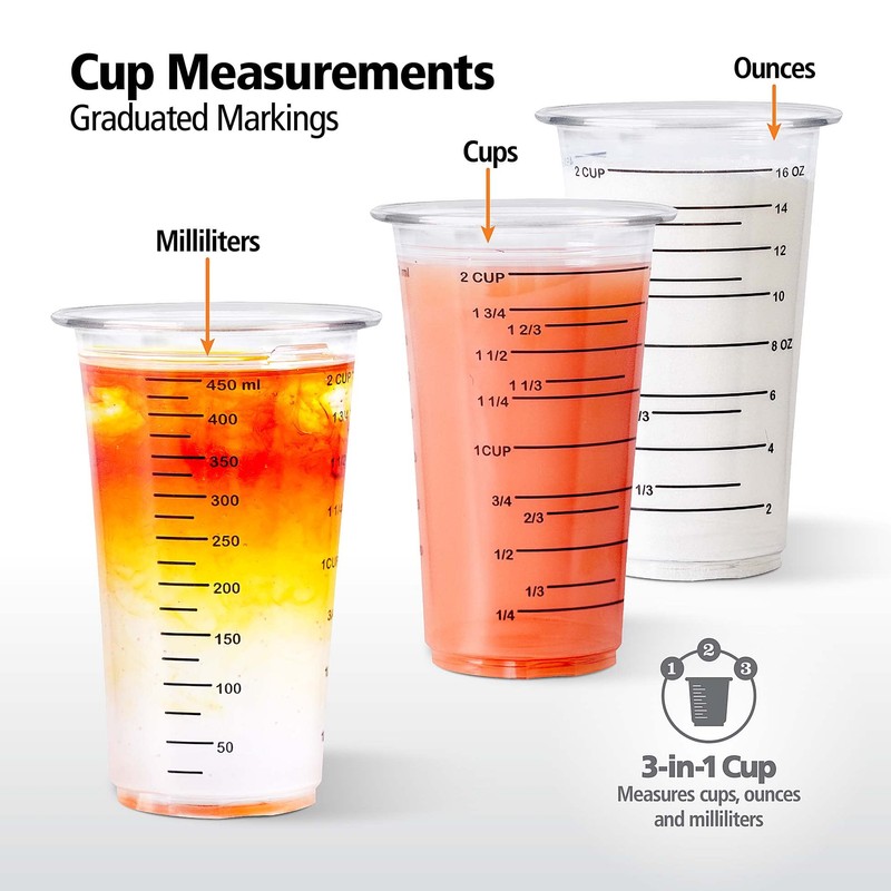 16 Oz - 2 Cup 450 ML - Disposable Measuring
