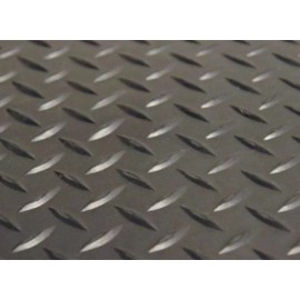 AAR Diamond Plate Gym Floor Mat  Rubber Roll Garage Golf Cart Truck Bed Flooring - 4ftx6ft