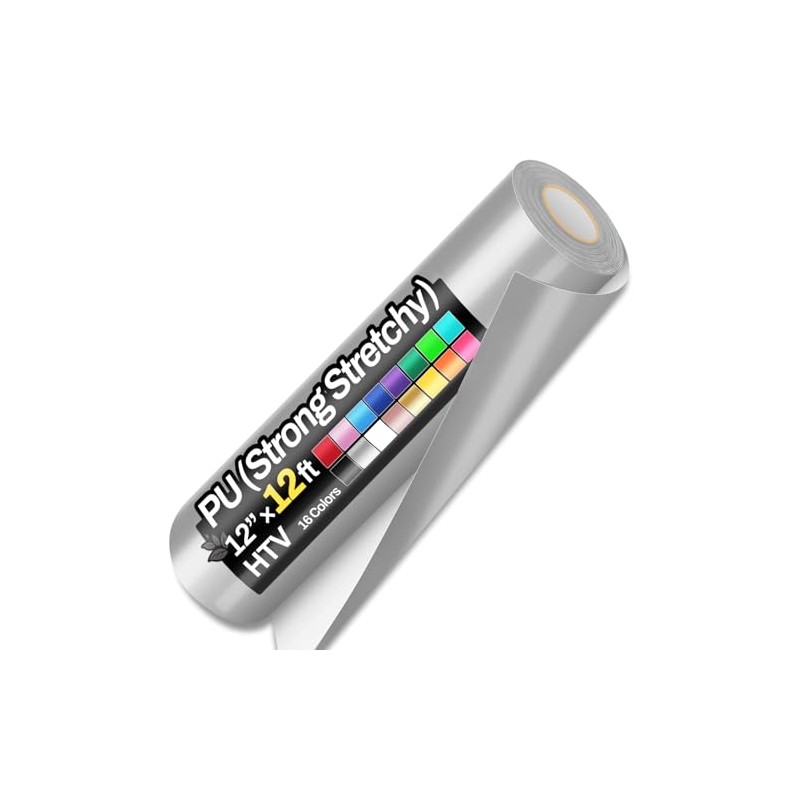 Sooez 12" x 12ft Heat Transfer Vinyl Rolls, Strong Stretchy