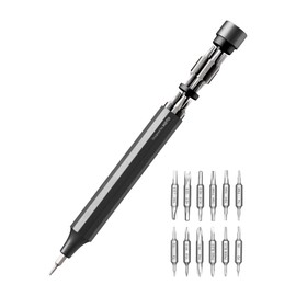 HOTO 24 in 1 Multi Bit Mini Screwdriver Set Magnetic, Manual Precision Screwdriver Set, EDC Pen Screwdriver for Eyeglasses, Electronics, Watches, Phones, Laptops, Cameras, Slate Grey