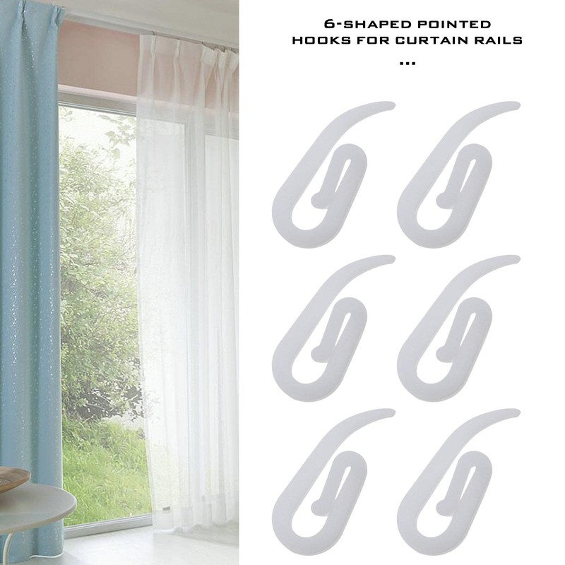 VGOL 100PCS Curtain Hooks Drapery Hooks Curtain Rollers Window Curtain