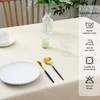 smiry Faux Linen Table Cloth Rectangular 140x220cm, Water resistant Tablecloth