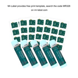 Mr-Label White Lip Balm Labels with Tamper Tab - Waterproof & Tear-Resistant - for Inkjet & Laser Printer - 2-3/16" x 2-1/8" on Letter Sheet (1200)