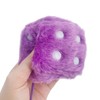 YGMONER Purple Fuzzy Dice for Car Rear View Mirror, Pair