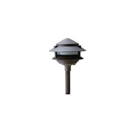 Westgate Lighting LED Pagoda Lights - 12V 17" Bronze Finish Landscape Lighting - Area Lights with Heavy - Duty Clear Glass Lens