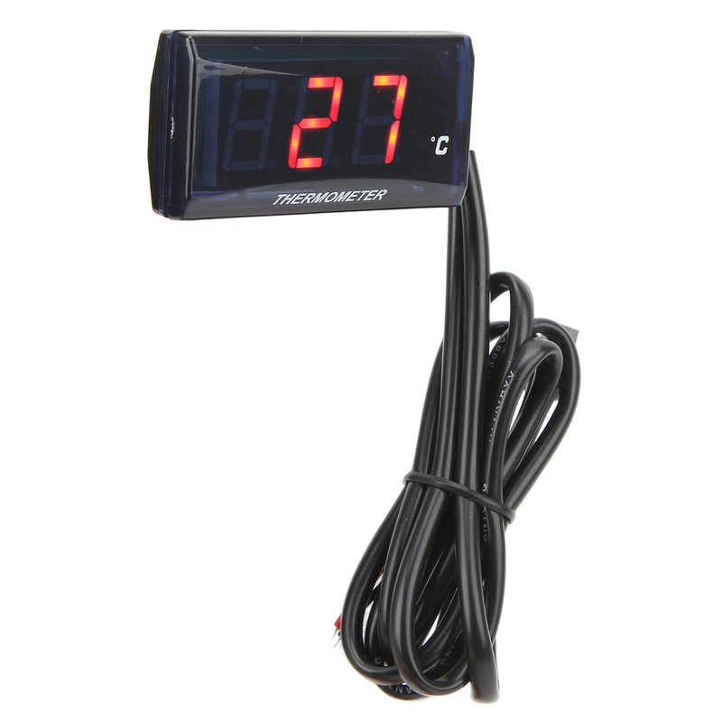 Motorcycle Digital Water Temperature Gauge Ultra Thin DC 12V LCD