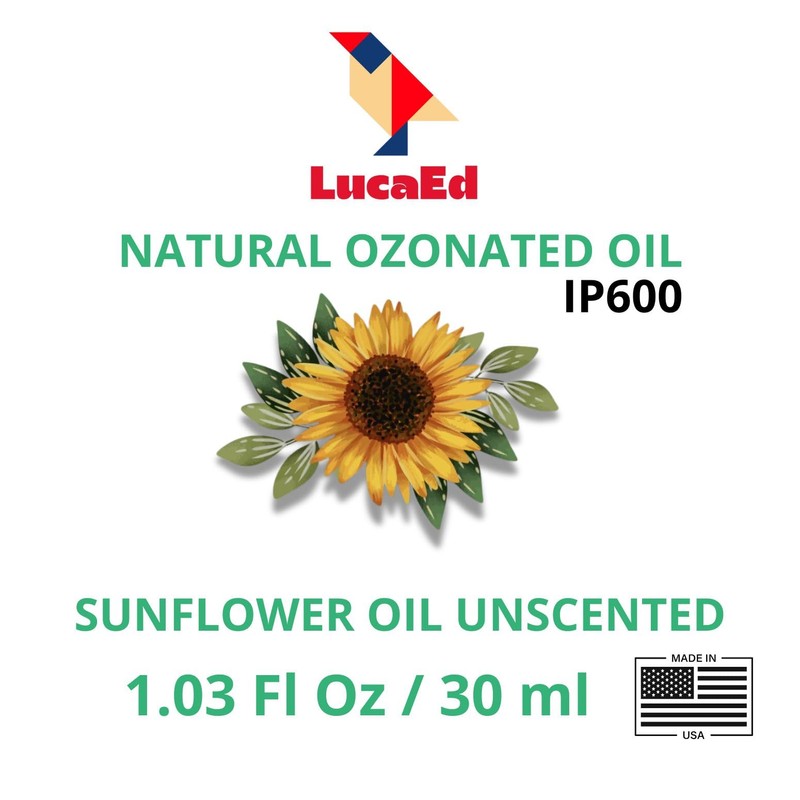 LucaED Ozonated Sunflower Oil for Face & Body – Boosts