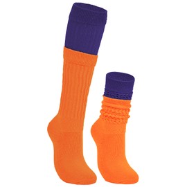Neon Socks Purple Orange Socks 80s 90s Socks 80s 90s Outfit for Women 80s 90s Accessories Scrunchy Socks Scrunch Socks Knee High Socks Green Slouch Socks 2000s
