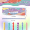 Silicone Sensory Fidget Sticks, 6 Textures, Reinforced Ends, 6-Pack
