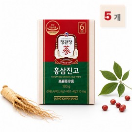 Cheong Kwan Jang Korea Ginseng Corporation Red Ginseng Jingo Red Ginseng Concentrate 100g 5 Boxes / 정관장 한국인삼공사 홍삼진고 홍삼농축액 100g 5박스