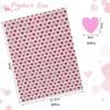 Pack of 50 Love Printed Wrapping Paper, 80 Pieces Heart