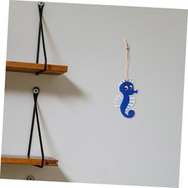 OUNONA Seahorse Pendant Summer Wall Decor Seahorse Hanging Ornaments Coastal Seahorse Ornaments Nautical Beach Ornament Ocean Bathroom Decor Signage Wood Office Sea ​​turtle