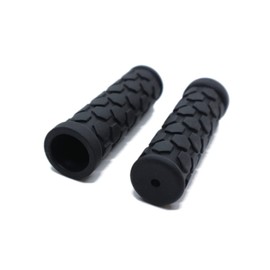 Beatus BMX MTB Bicycle Grips Rubber Non-Slip Impact Hex Block Pattern! (Black)