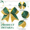 6PCS Glitter Cheer Bow Large Cheer Bows Rhinestones Hair Bows
