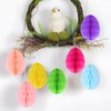 7Pcs Easter Egg Decorations, 3D Honeycomb Easter Decorations, Hanging Egg