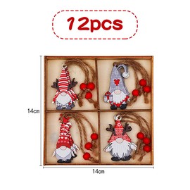 Jagowa 12 Pcs Christmas Decorations Ornaments, Xmas Tree Pendant Cute Charms (Style A)