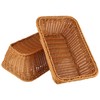 JEUIHAU 3 Pack Wicker Bread Baskets, 30 x 20 x