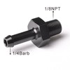 1/8" NPT Male to 1/4" Hose Barb Aluminum Adapter Fitting