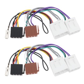 YINETTECH 2 Pieces 16 Pin Car Radio Adapter Cable ISO Wiring Harness Compatible with Mazda up to 2000