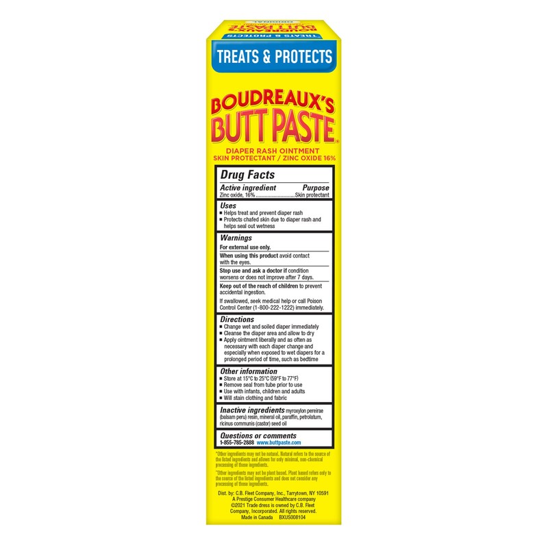 Boudreaux's Butt Paste Original Diaper Rash Cream, Ointment for Baby,