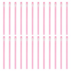 PATIKIL HB Graphite Pencil, 24 Pack Hexagon Round Wooden Pencil with Eraser for Office Writing Drawing Supplies, Pink