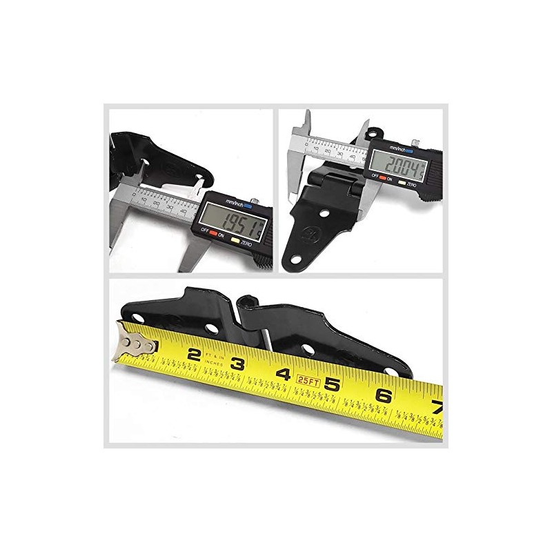 6X Transglobal Black Hinges (Roll Center, 2" Width) Works with