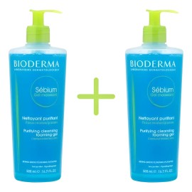 Bioderma Sébium Gel Moussant 500ml Pack De 2